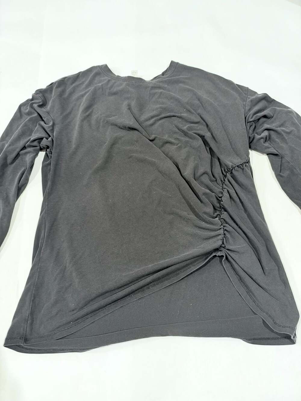 Time And Tru Ruched Side Top Size L (12-14) Black